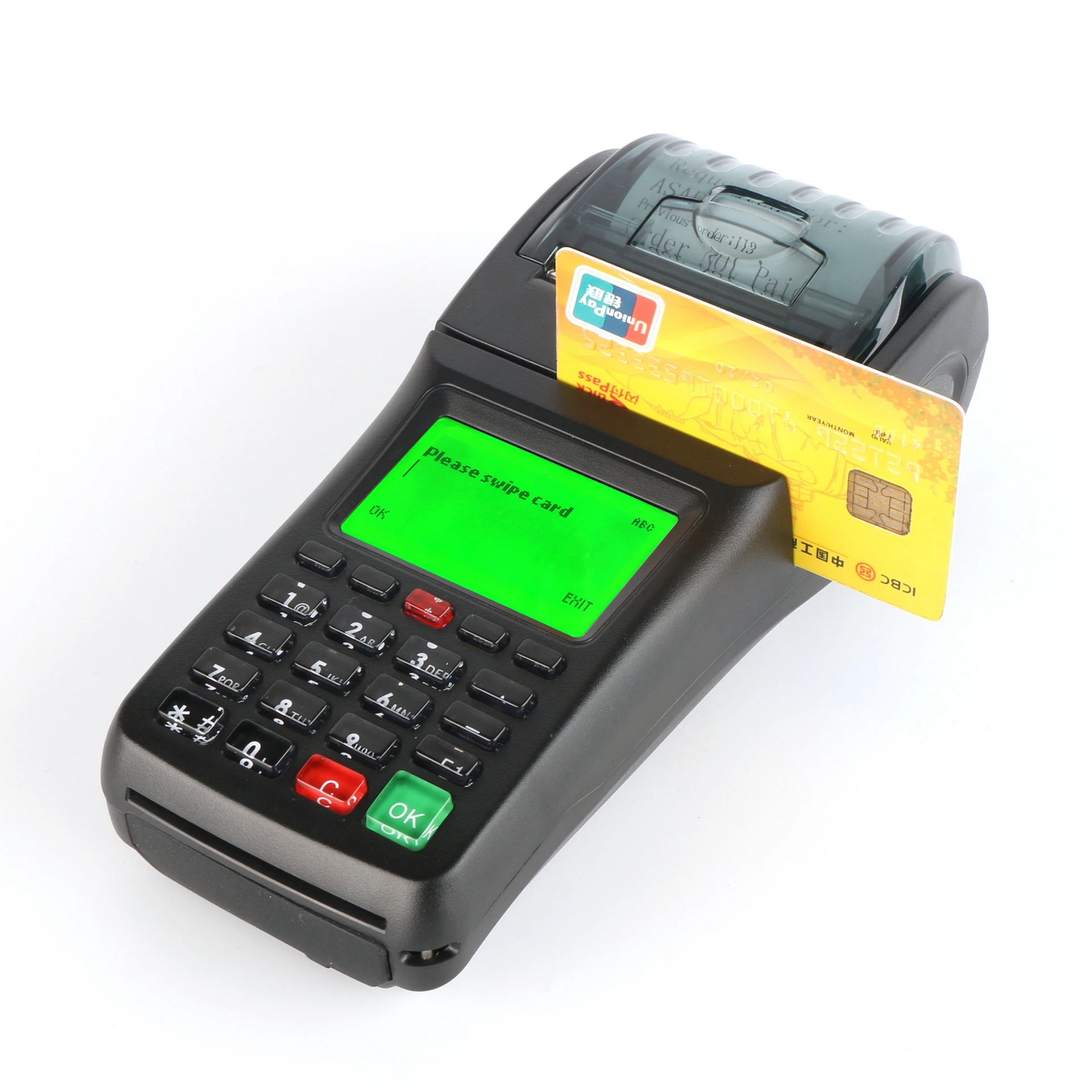 Handheld GPRS Sim Card thermal printer POS terminal with NFC reader