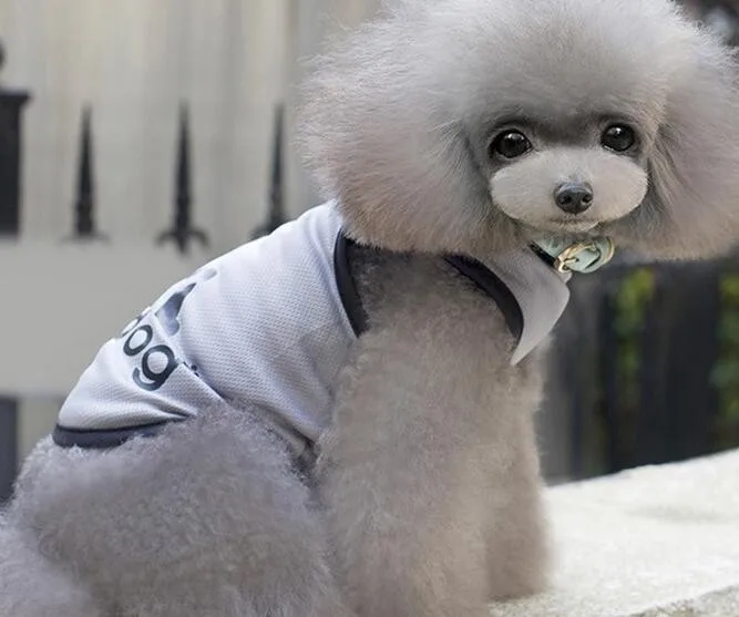 2017 Lucu Pet Pakaian Anjing Musim Panas Rompi Tipis Berventilasi