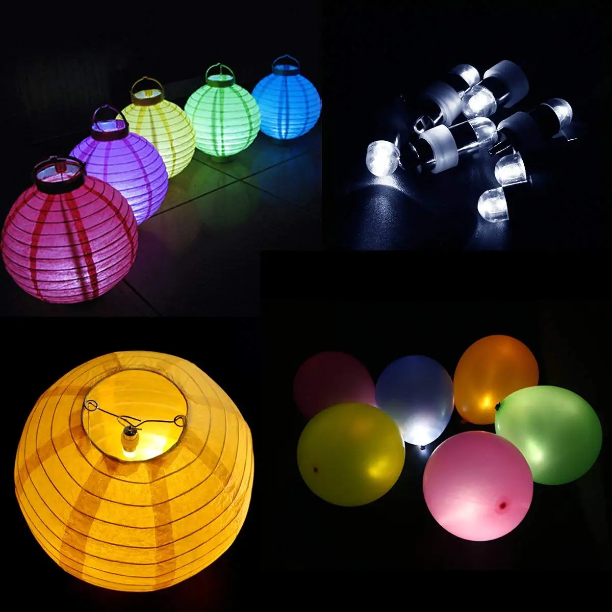 10pcs Waterproof LED Light Balloon Lamp Mini Paper Lantern Wedding Party Decor 