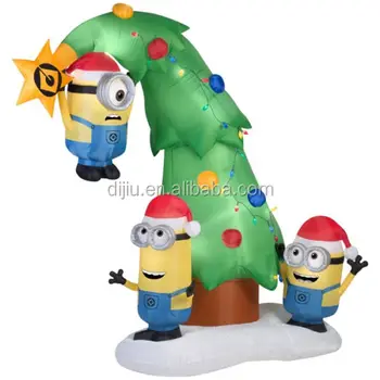 outdoor decoration three happy minions hanging inflatable christmas tree - Minion Outdoor Christmas Decorations outdoor decoration three happy minions hanging inflatable christmas tree - Minion Outdoor Christmas Decorations