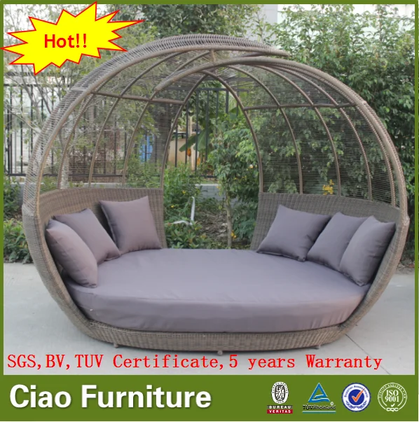 Garden Sofa Bed Round Rattan Lounge Bed Furniture - Buy Outdoor Furniture,Round Rattan Lounge Bed,Garden Sofa Bed Product on Alibaba.com