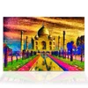1 Pieces Taj Mahal India Oil Painting Prints HD Digital Printing Famous Landscape Wall Poster for Living Room Home Wall Decor