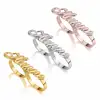 Inspire stainless steel jewelry Double finger band ring, women fashion Personalized name rings