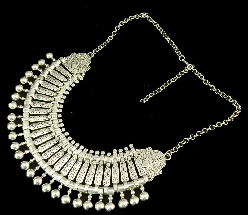 Fashion Oversized Necklace Women Zamac Necklace Turkish Silver Necklace ...