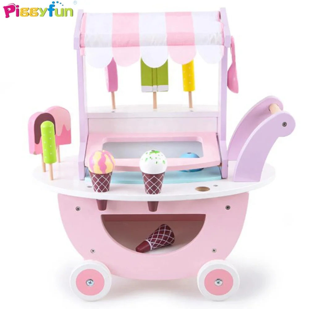 childrens wooden ice cream cart