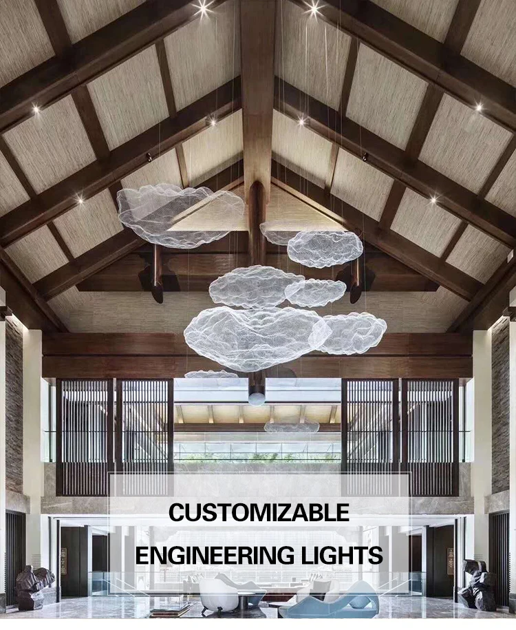 High quality Indoor decoration modern customized hand-woven chandelier light