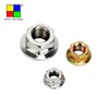 Custom Knurled Brass Stainless Steel Hex Flange Insert Nuts
