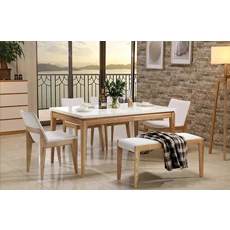 Easy to install restaurant furniture dining round table and chair set