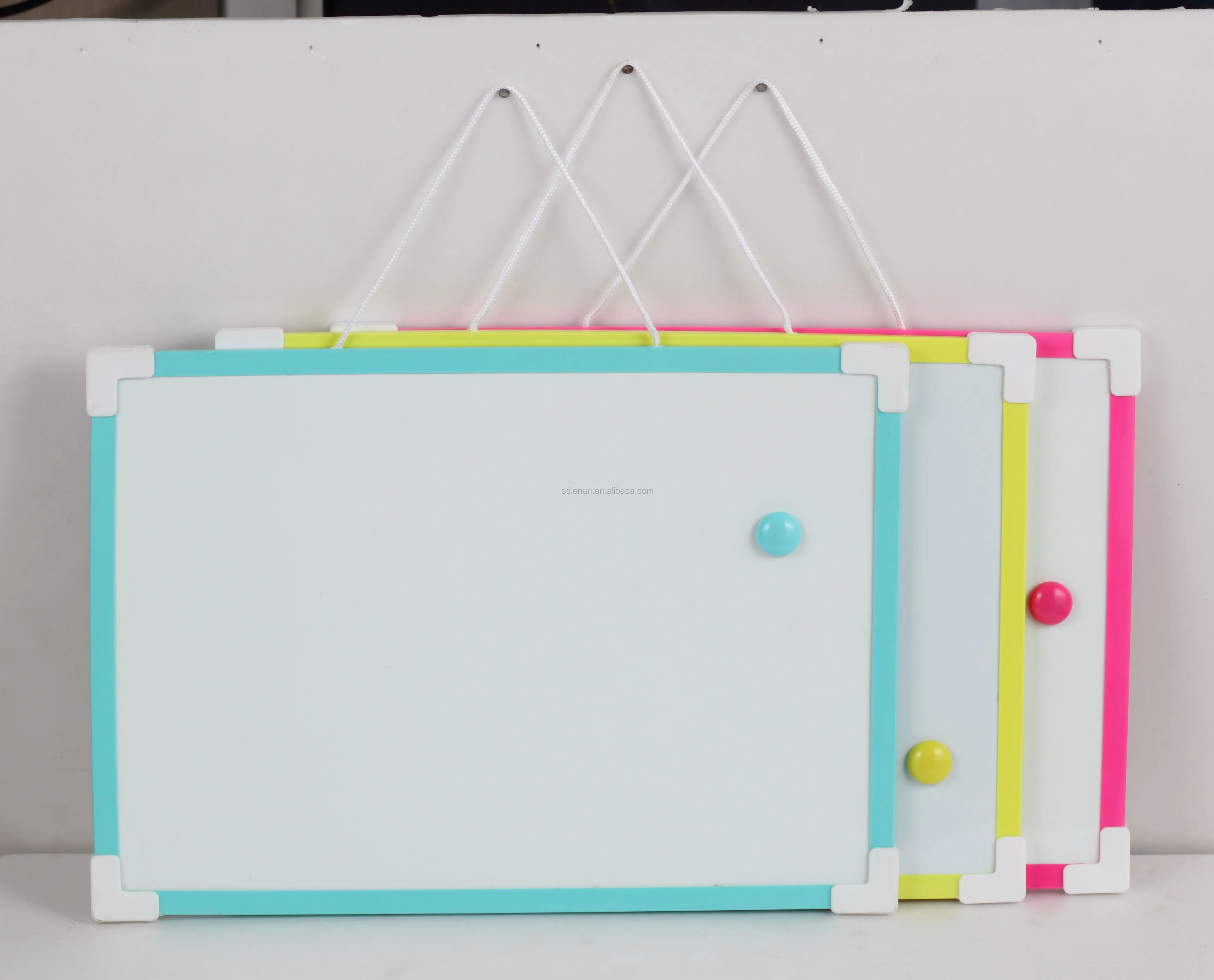 8.5x11inch White Plastic Frame Round Corners Mini Whiteboard