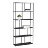 piping four tier clear black acrylic bookshelf disassembly with computer desk