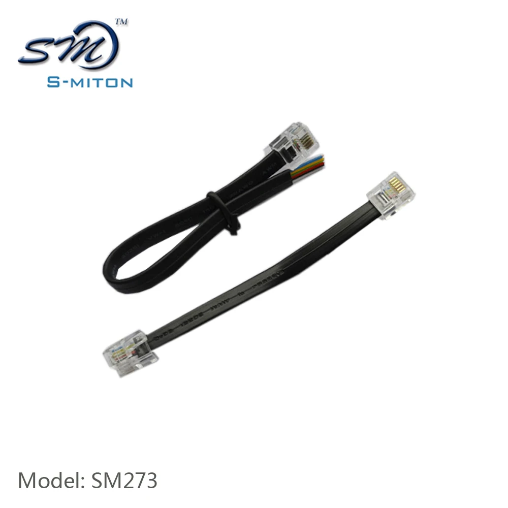 1-meter Six-pin RJ12 Flat Phone Line 6P6C Green Copper 6-PIN Phone Line S!