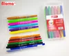 Factory selling cheap cost 12 colors twin tips permanent markers, CD marker, DVD marker in gift pack