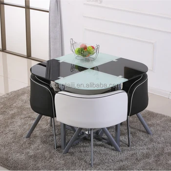 Juego De Comedor En Mesa De Comedor De Vidrio Y Cuero De La Pu Silla ... Juego De Comedor En Mesa De Comedor De Vidrio Y Cuero De La Pu Silla ...