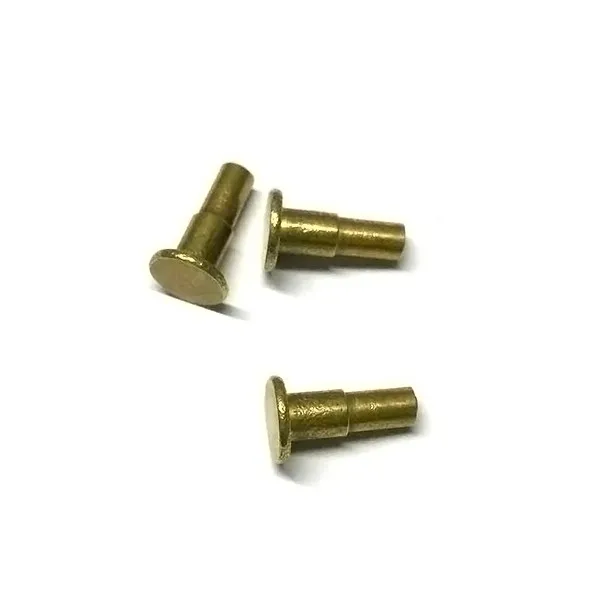 Custom Made Nail Head Brass Shoulder Rivets In Stock Buy Brass Rivets