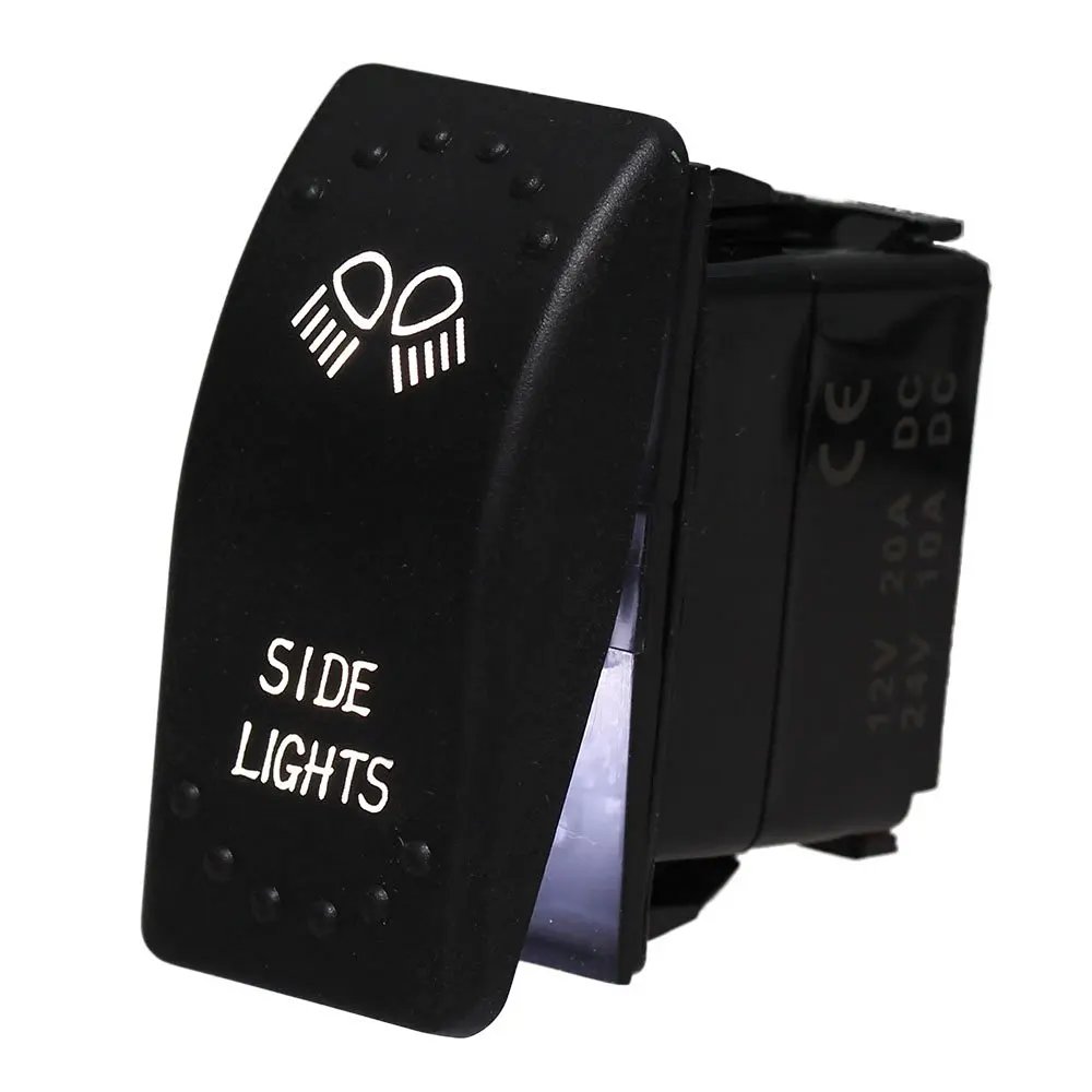 DC12-24V IP68 Car Boat Side Lights Symobol 5 Pin LED ON-OFF Rocker Switch