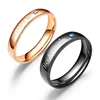 2018 new diamond rose gold couple rings stainless steel couple ring for wedding rings couple