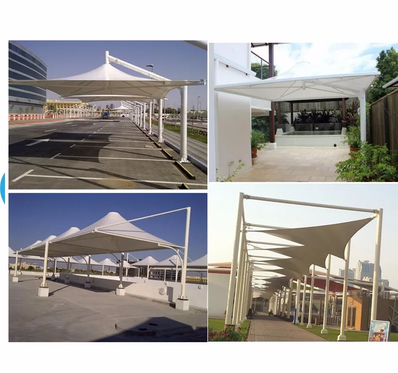 Most Popular Arabic Pvdf Pvc Fabric Steel Carport Buy