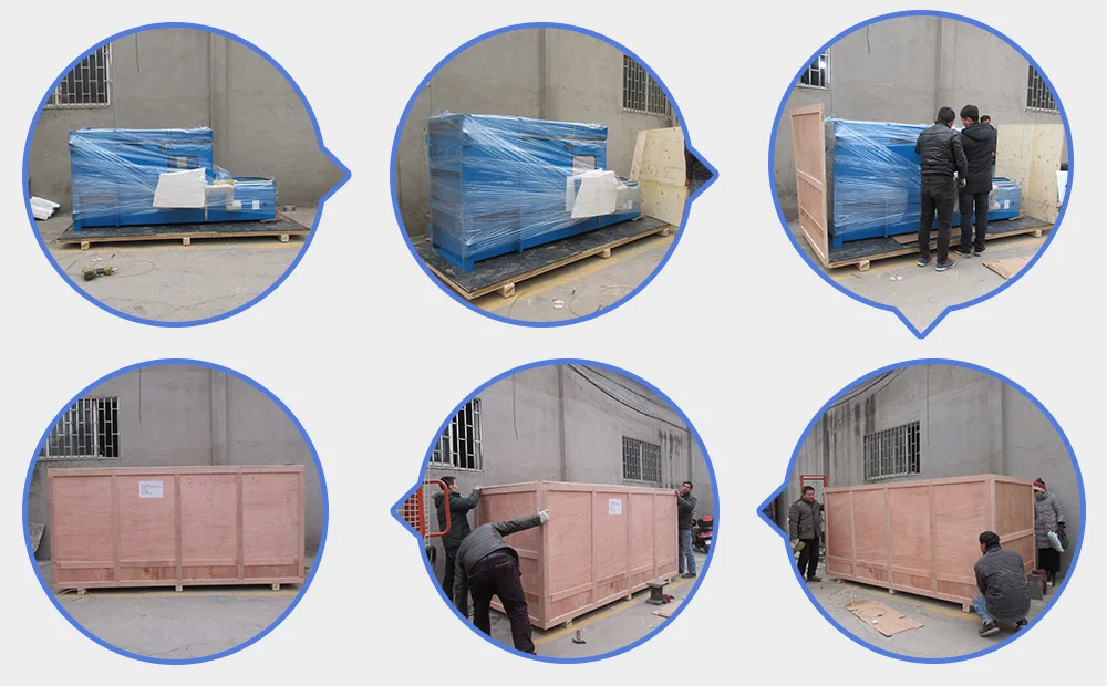 packaging details 数控淬火机床包装有用于防水的塑料薄膜,为防震