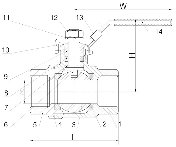 INVCO CF8M /CF8 Pneumatic 2-PC Stainless steel ball valve with pneumatic actuator