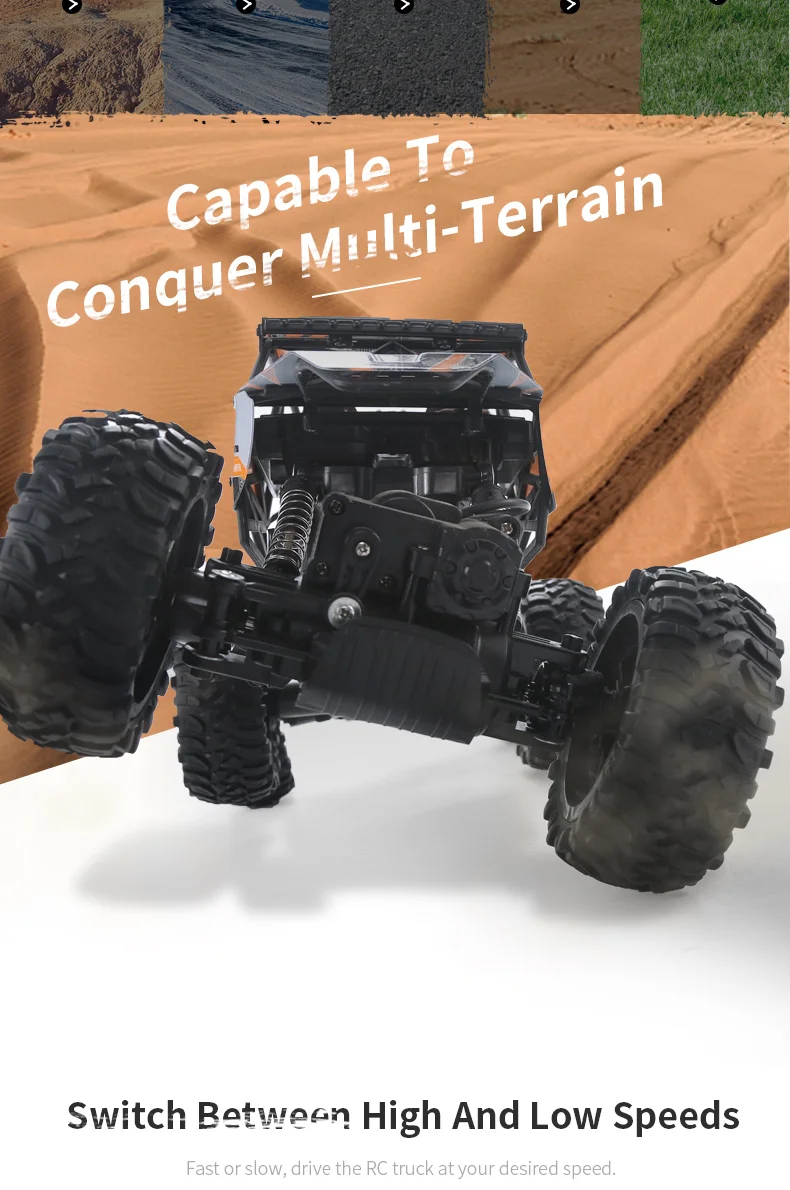 New Arrival JJRC MAX Q51 Off-road RC Car Q51A/Q51B /Q51C/Q51D 1: 12 6WD Drive Remote Control Truck High and Low Speed