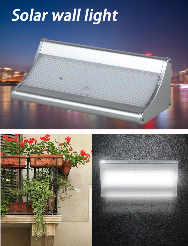 High temperature resistance IP65 outdoor waterproof 6w 8w solar led wall light