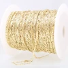 2mm Hot sale china jewelry accessories for jewelry making Light Gold plated jewelry Brass Figaro Chain