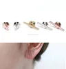 factory high quality yiwu 10mm 15mm 20mm 30mm custom size long cz bar earring stud
