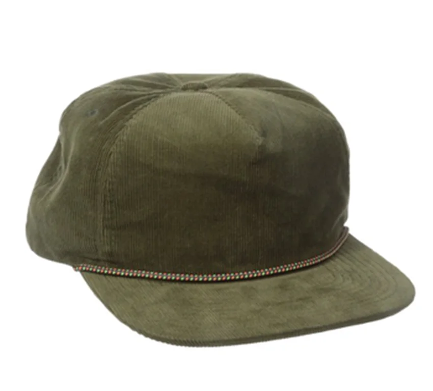Wholesale Custom Blank Rope Hat Plain 5 Panel Corduroy Cap Buy 5