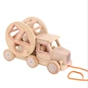 Montessori Classic Developmental wooden pulling car Wooden Push & Pull Along Toy for Baby