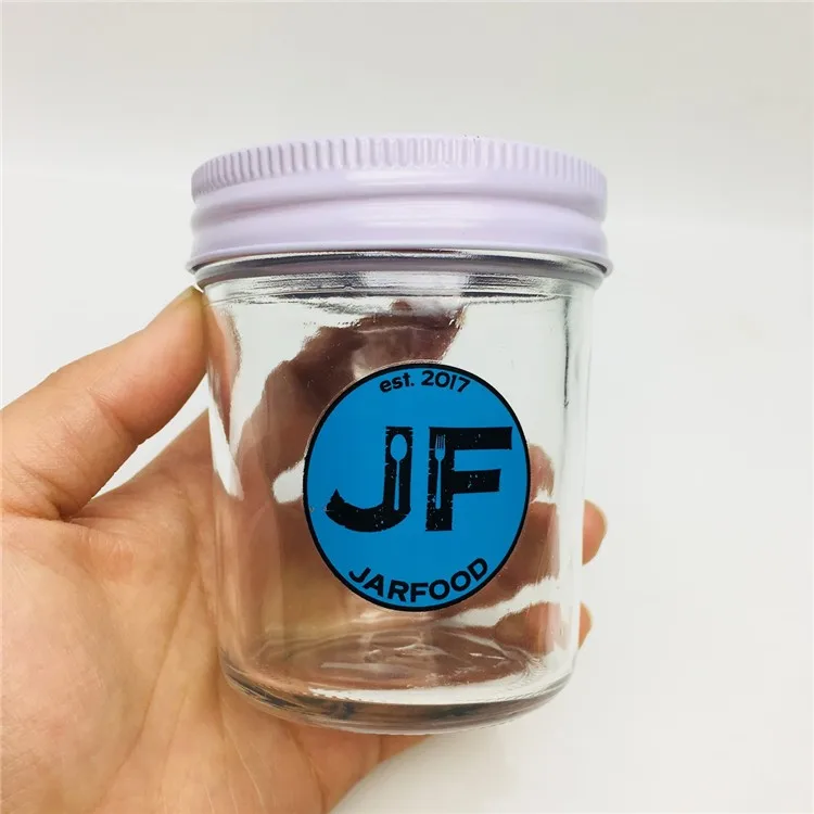 Reusable 200ml 8oz Straight Glass Jelly Jar Storage Salt Packaging