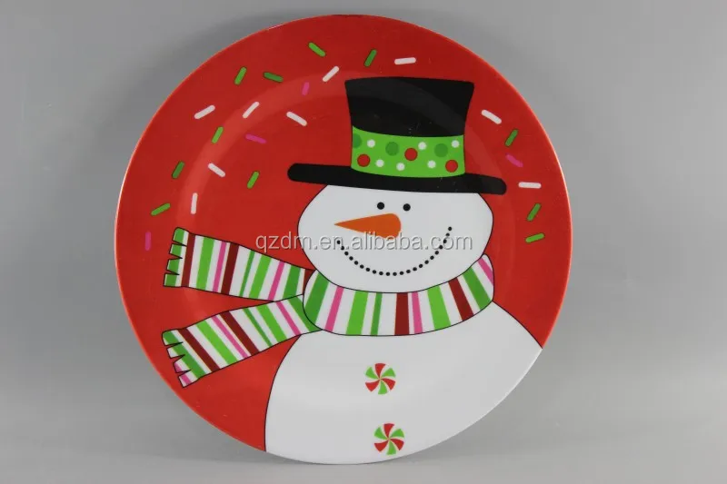 Melamine dinner plate ,Christmas Dishes , Xmas Food Plate