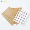 Custom Logo Print Textured Paper Greeting Note Thank You Gift Cards With Envelope