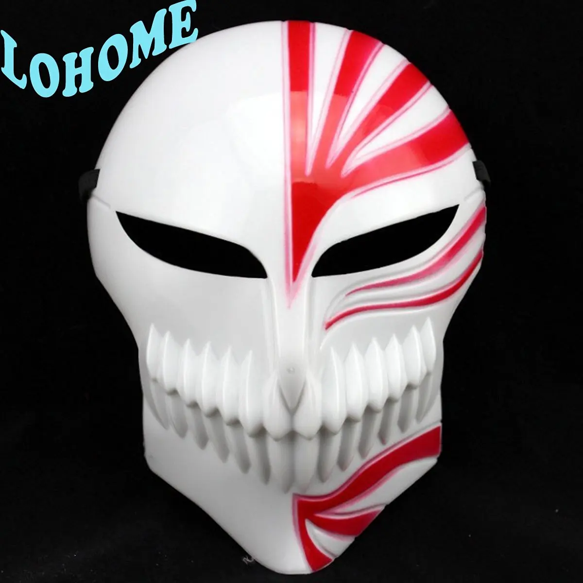 LOHOME Cosplay Mask, Venetian Mardi Gras Masquerade Bleach Ichigo Kurosaki Full Hollow Halloween Cosplay Movie Theme Mask Fancy Dress Cosplay Bleach Kurosaki Ichigo Mask