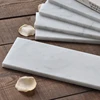 honed bianco carrara white matt marble kitchen backsplash subwaty marble tile