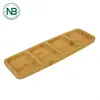 4 divided compartment rectangle baby food snack plate tray
