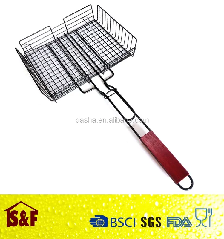 BBQ Grill Basket Non-Stick with Rosewood4.jpg