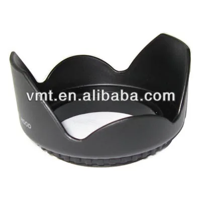 SHEN ZHEN china supplier custom metal parts cudtom design cnc machined black anodized 77mm digital camera lens hood