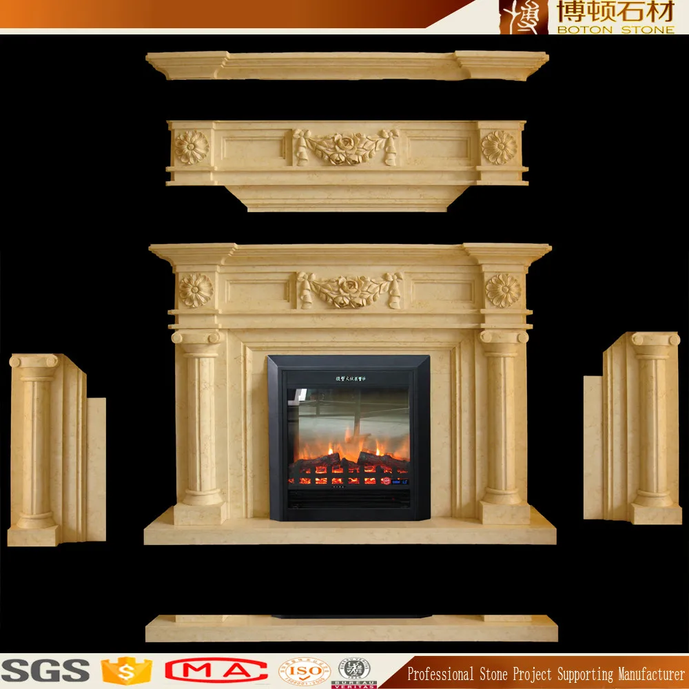 Hot Style Natural Marble Chimney Piece Granite Fireplace Mantel