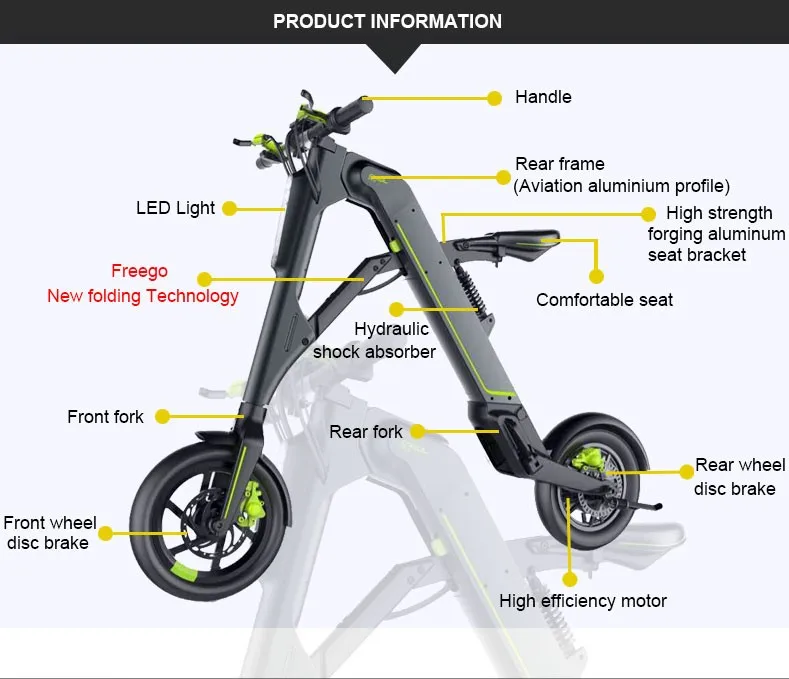 freego light folding electric bike