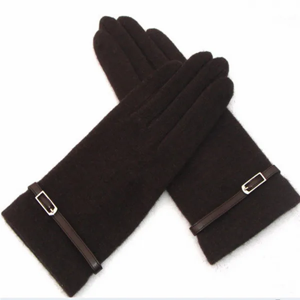 Korean style basic cheap winter woolen gloves for women