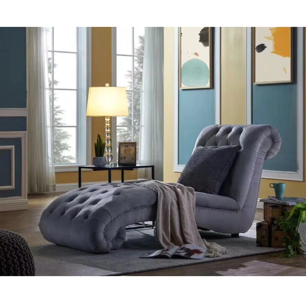 hot sale elegant material chaise longue simple indoor furniture