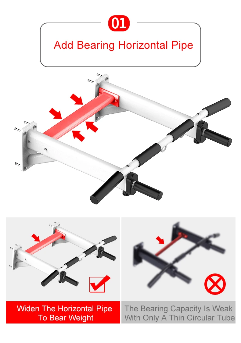 Wall Mounted Pull Up Bar Gymnastics Wall Bars Door Gym Pull Up Bar