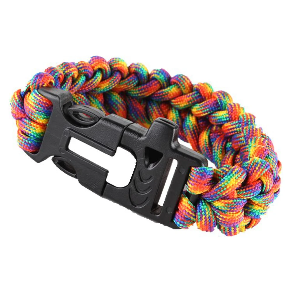伞绳手链,带七芯野营渔具套装多功能户外生存手链