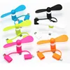Free Sample 3 in 1 Type-C Fan Portable Mobile Phone USB Mini Fan for iPhone and Android mobile phones