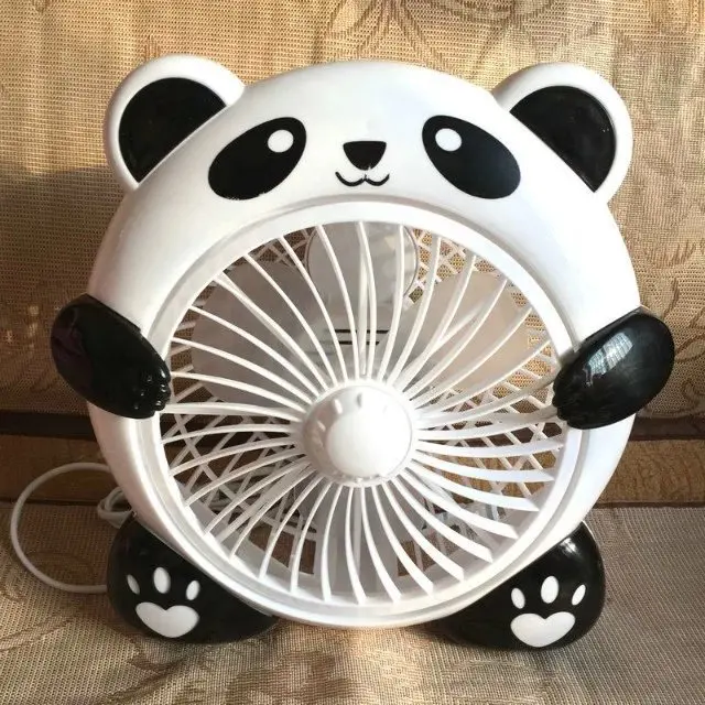 新熊猫迷你风扇卡通宿舍家用风扇