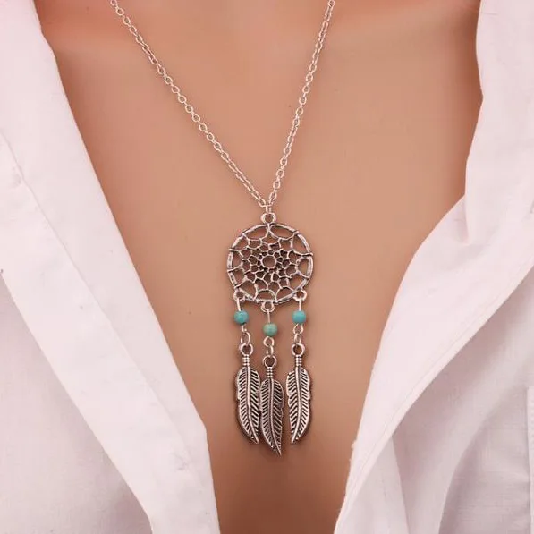 Latest Trendy Retro Dream Catcher Pendant  Special Design Chains Necklace Gifts