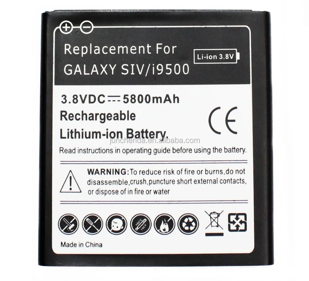 5800mAh I9500 external battery For samsung galaxy s4 battery batteria AKKU with fast shipping