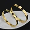 stainless steel bracelets & bangles for lovers titanium steel bangles three colors gold ladies mens bangles 4 6 8 mm width