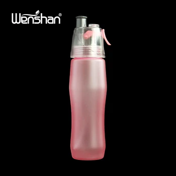 Portable Self Cooling Custom Printed Sports Spray Mist Plastic Water Portable Self Cooling Custom Printed Sports Spray Mist Plastic Water Drink Bottle Bpa Free