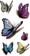 (Min encomendar us $0.5) de alta qualidade Tatuagem Temporária Tatuagem de borboleta Adesivos À Prova D’ Água maquiagem maquiagem make up 3d WM004B